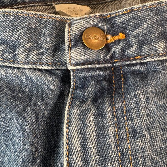 L.L. Bean Vintage Blue Straight Leg 5 Pocket Denim Jeans Women's Size 16 Reg - Picture 6 of 11